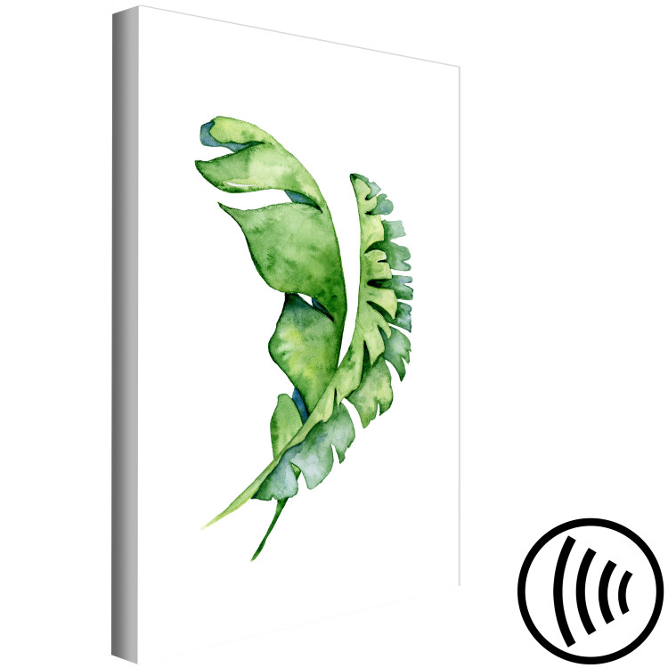 Canvas Print Two green leaves - plant composition in boho style 136376 additionalImage 6