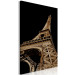 Canvas Print French Flash (1-piece) Vertical - Eiffel Tower on a black background 137876 additionalThumb 2