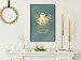 Poster Angelic Holidays - golden angel on a contrasting green background 137976 additionalThumb 21