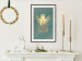 Poster Angelic Holidays - golden angel on a contrasting green background 137976 additionalThumb 11