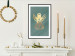 Poster Angelic Holidays - golden angel on a contrasting green background 137976 additionalThumb 18