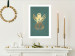 Poster Angelic Holidays - golden angel on a contrasting green background 137976 additionalThumb 16