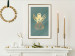 Poster Angelic Holidays - golden angel on a contrasting green background 137976 additionalThumb 12