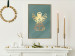 Poster Angelic Holidays - golden angel on a contrasting green background 137976 additionalThumb 14
