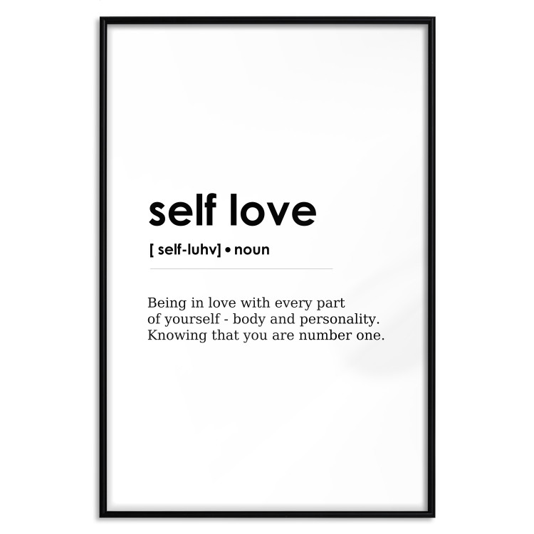 Poster Self Love - black English texts on a contrasting white background 138876 additionalImage 15