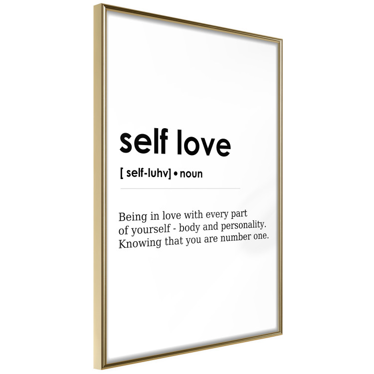Poster Self Love - black English texts on a contrasting white background 138876 additionalImage 20