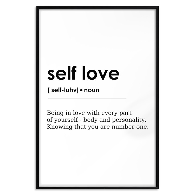 Poster Self Love - black English texts on a contrasting white background 138876 additionalImage 16
