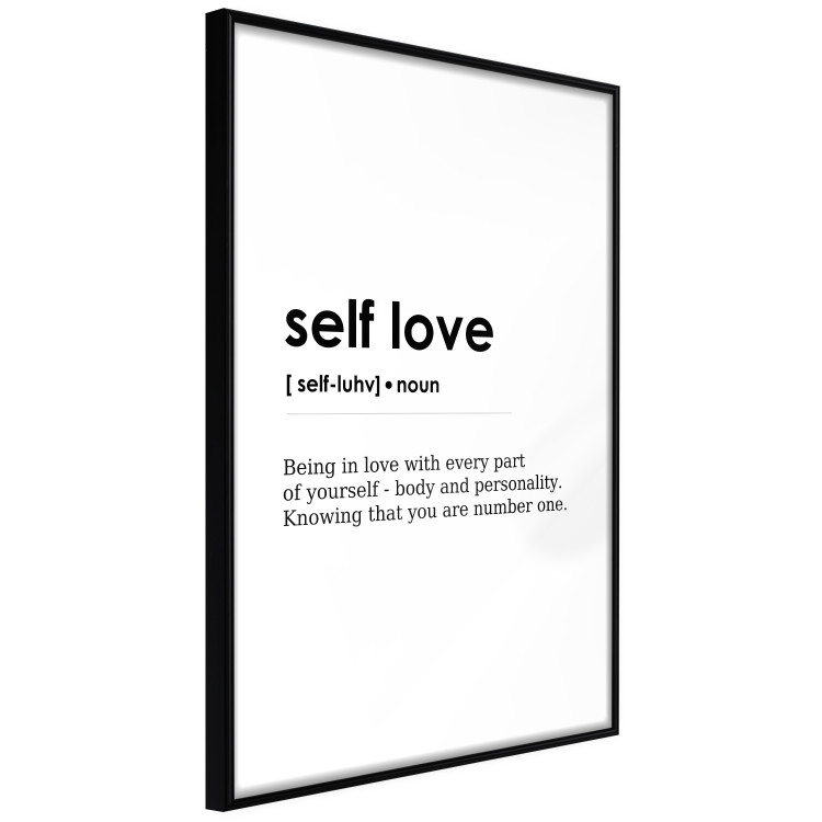 Poster Self Love - black English texts on a contrasting white background 138876 additionalImage 3