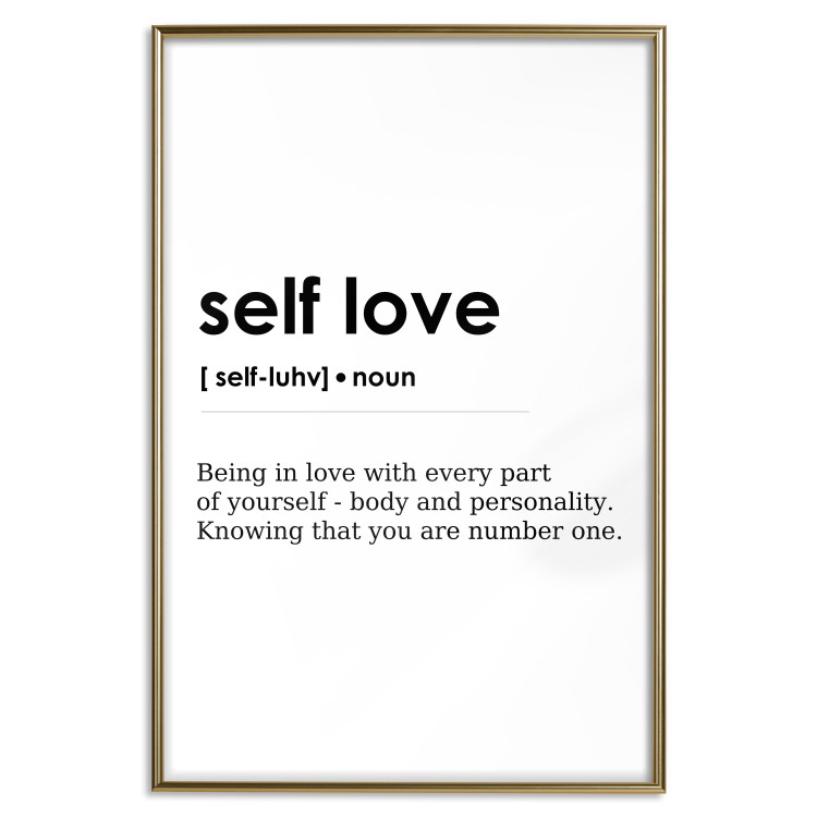 Poster Self Love - black English texts on a contrasting white background 138876 additionalImage 17