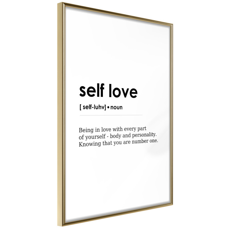 Poster Self Love - black English texts on a contrasting white background 138876 additionalImage 5