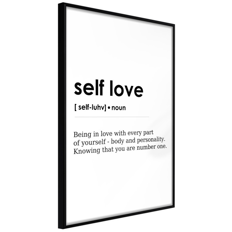 Poster Self Love - black English texts on a contrasting white background 138876 additionalImage 7