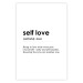 Poster Self Love - black English texts on a contrasting white background 138876 additionalThumb 18