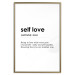 Poster Self Love - black English texts on a contrasting white background 138876 additionalThumb 14