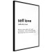 Poster Self Love - black English texts on a contrasting white background 138876 additionalThumb 3