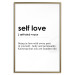 Poster Self Love - black English texts on a contrasting white background 138876 additionalThumb 17