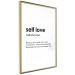 Poster Self Love - black English texts on a contrasting white background 138876 additionalThumb 5