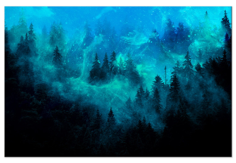Canvas Art Print Magical Mist (1-piece) - second variant - forest landscape at night 142976