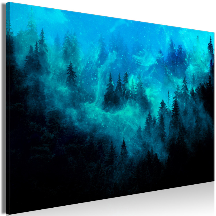 Canvas Art Print Magical Mist (1-piece) - second variant - forest landscape at night 142976 additionalImage 2