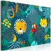 Canvas Animals Among Leaves (1-piece) Wide - composition for children 143576 additionalThumb 2