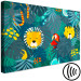 Canvas Animals Among Leaves (1-piece) Wide - composition for children 143576 additionalThumb 6