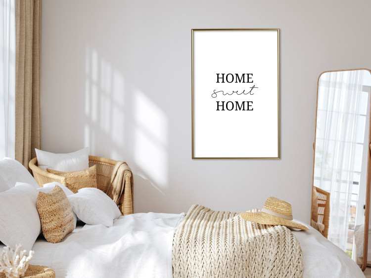 Poster Sweet Home - Minimalist Black Sentence on a White Background 146176 additionalImage 16