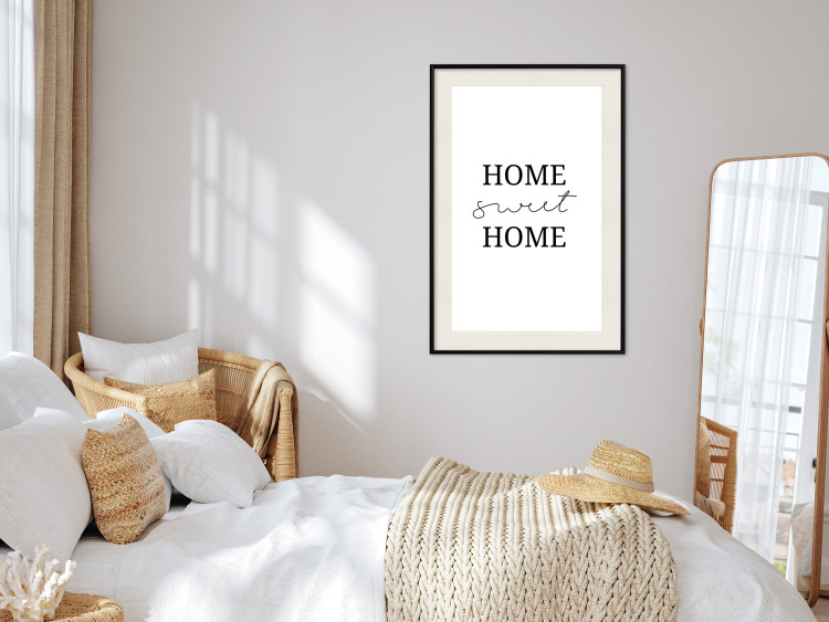 Poster Sweet Home - Minimalist Black Sentence on a White Background 146176 additionalImage 10