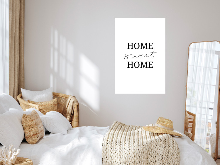 Poster Sweet Home - Minimalist Black Sentence on a White Background 146176 additionalImage 17