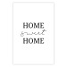 Poster Sweet Home - Minimalist Black Sentence on a White Background 146176