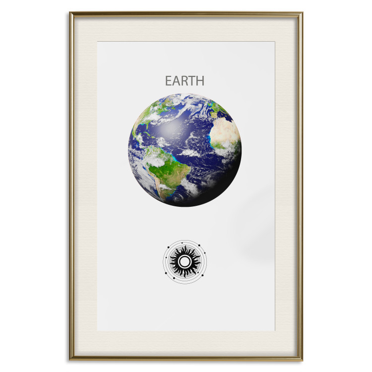 Wall Poster Green Planet - Earth, Abstract Composition with the Solar System II 146476 additionalImage 27