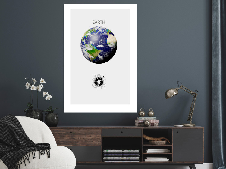 Wall Poster Green Planet - Earth, Abstract Composition with the Solar System II 146476 additionalImage 8