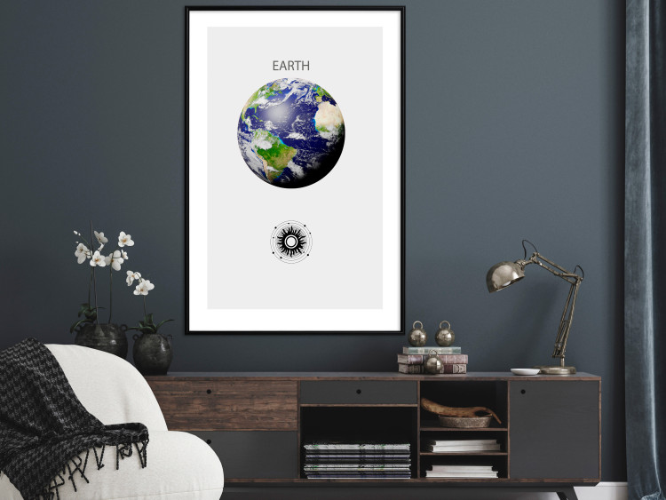 Wall Poster Green Planet - Earth, Abstract Composition with the Solar System II 146476 additionalImage 12