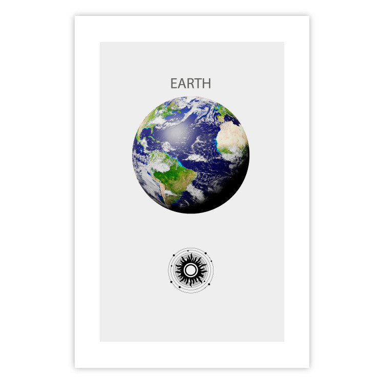 Wall Poster Green Planet - Earth, Abstract Composition with the Solar System II 146476 additionalImage 17