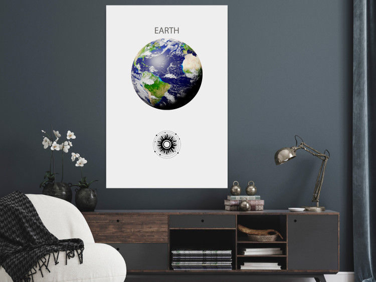 Wall Poster Green Planet - Earth, Abstract Composition with the Solar System II 146476 additionalImage 13