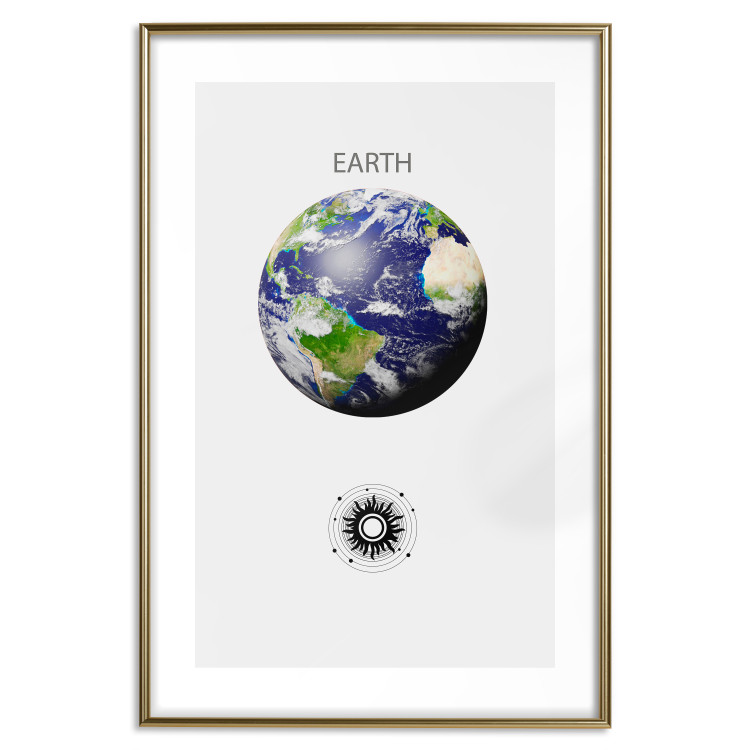 Wall Poster Green Planet - Earth, Abstract Composition with the Solar System II 146476 additionalImage 19