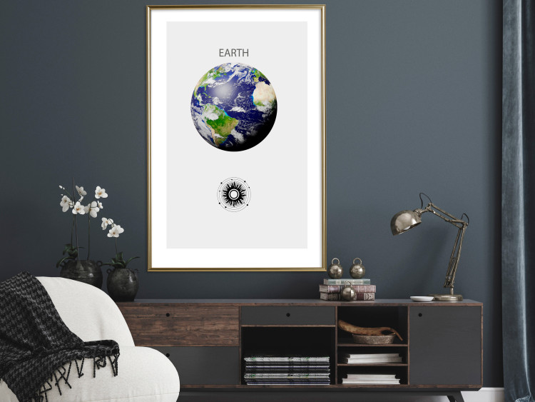 Wall Poster Green Planet - Earth, Abstract Composition with the Solar System II 146476 additionalImage 13