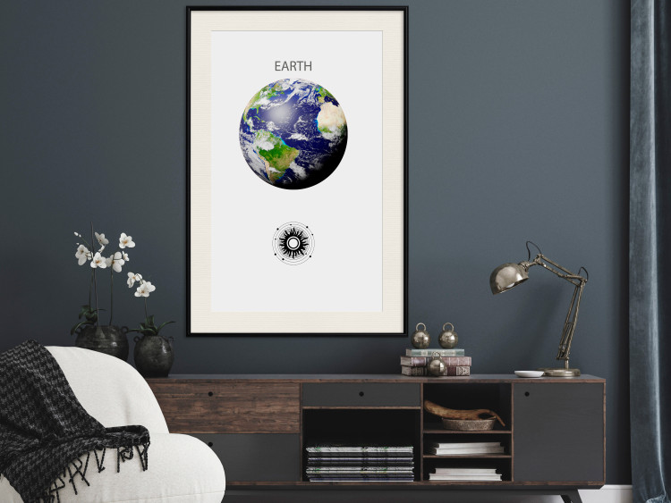 Wall Poster Green Planet - Earth, Abstract Composition with the Solar System II 146476 additionalImage 21