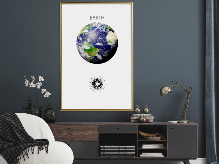 Wall Poster Green Planet - Earth, Abstract Composition with the Solar System II 146476 additionalImage 16