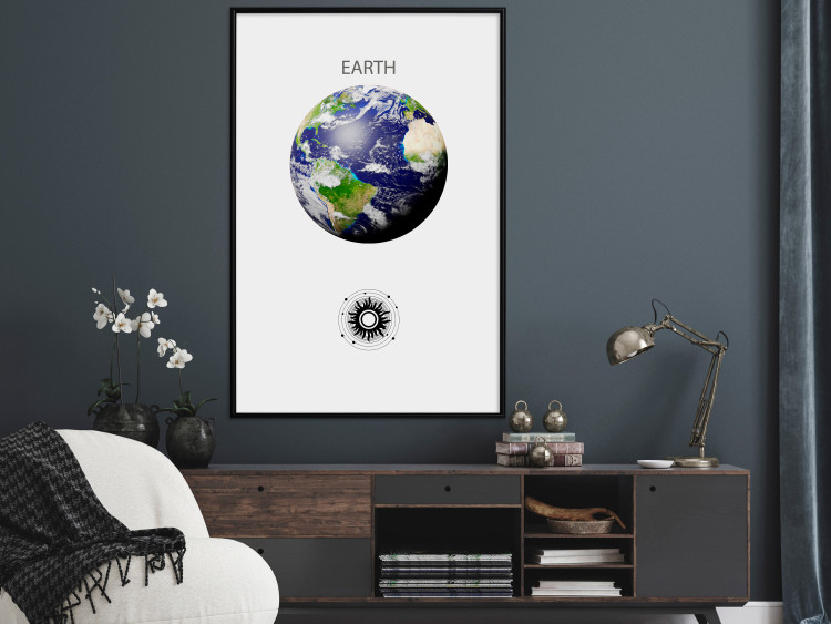 Wall Poster Green Planet - Earth, Abstract Composition with the Solar System II 146476 additionalImage 10