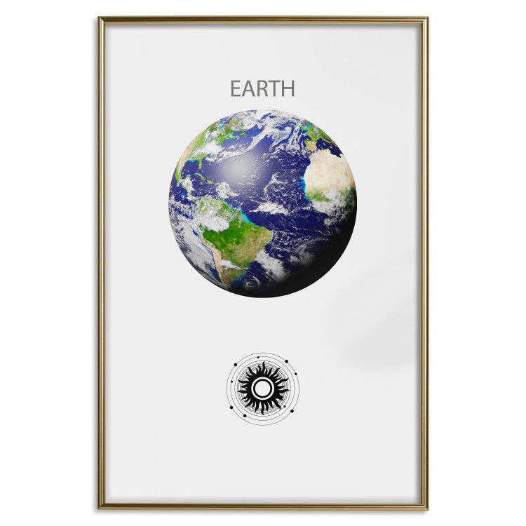 Wall Poster Green Planet - Earth, Abstract Composition with the Solar System II 146476 additionalImage 15
