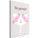 Canvas Be Yourself (1-piece) - pink cat and motivating slogan for children 146576 additionalThumb 2