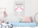 Canvas Be Yourself (1-piece) - pink cat and motivating slogan for children 146576 additionalThumb 3