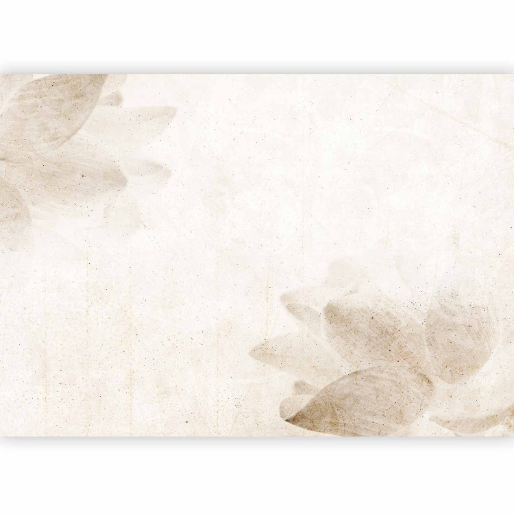 Wall Mural Misty Buds - Abstract Background in Beige Colors With Flowers 148576 additionalImage 1