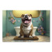 Canvas Print AI French Bulldog Dog - Animal Waiting In Colorful Bathroom - Horizontal 150176 additionalThumb 7