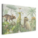 Large canvas print Dinosaurs - Watercolor Reptiles in the Prehistoric Green Jungle [Large Format] 151176 additionalThumb 3