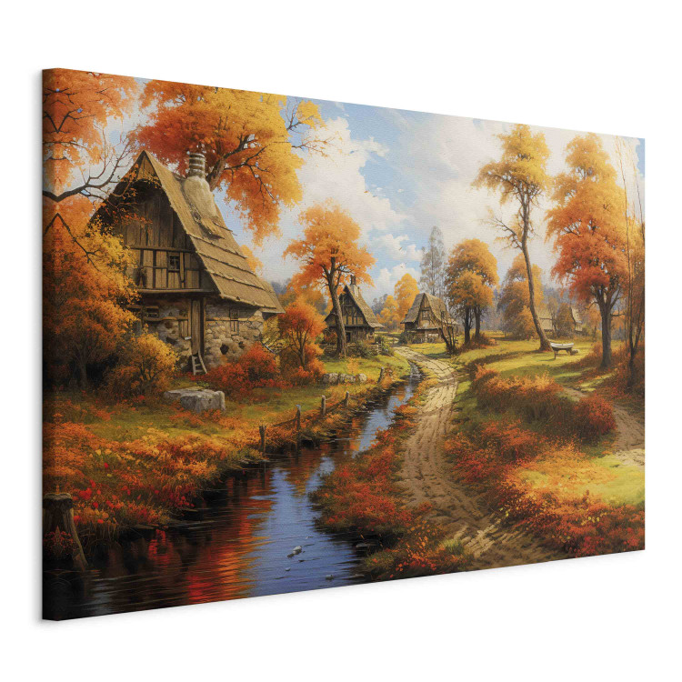 Large canvas print A Small Medieval Town - A Picture of the Polish Countryside During Autumn [Large Format] 151576 additionalImage 3