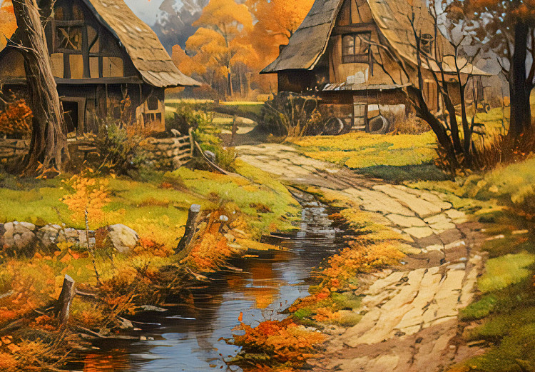Large canvas print A Small Medieval Town - A Picture of the Polish Countryside During Autumn [Large Format] 151576 additionalImage 6