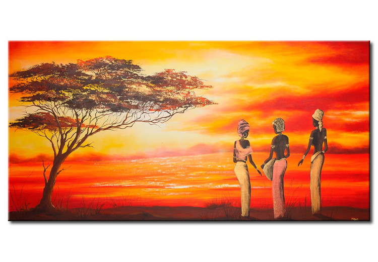 Canvas Print African women and a lonely tree 49376
