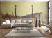 Wall Mural Adieu France! - Retro Architecture of Parisian Bridges with Eiffel Tower in the Background 59876