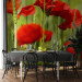 Wall Mural Poppies in the Grain - Close-up of Red Flowers on a Blurred Meadow Background 60376 additionalThumb 6