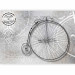 Photo Wallpaper Vintage Bicycle - Black and white old retro-style bicycle with captions 61176 additionalThumb 5